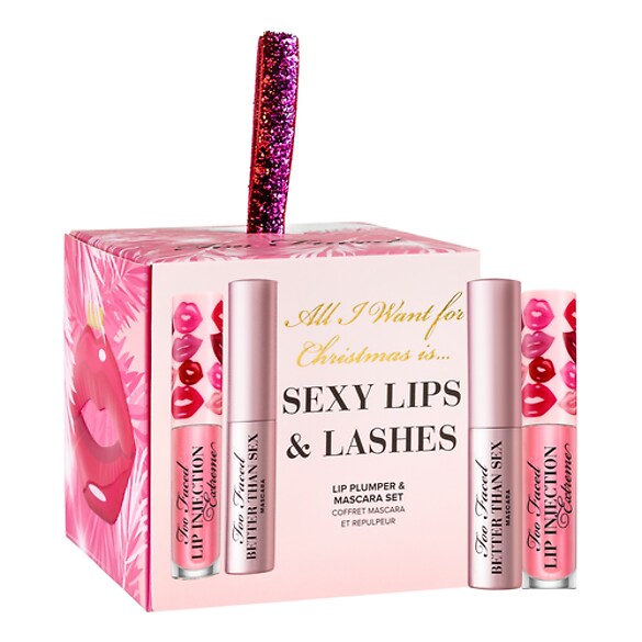 All I Want For Christmas is Sexy Lips & Lashes Set - Set machiaj, Too Faced
